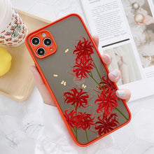 将图片加载到图库查看器，Butterfly Lavender Flower Phone Case For iPhone 13 mini 14 pro max Hard Shockproof Cover Floral Design Built-in Lens Protection Beautiful Design Transparent Back Case Cover for iPhone
