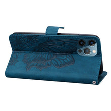 Load image into Gallery viewer, Butterfly Leather Flip Cover For iPhone 14  X XS XR 13 12 11 Pro Max 12 MINI Phone Wallet Case PU Leather Wallet Case Butterfly Flower Pattern Design Magnetic Flip Case Shockproof Protective Cover
