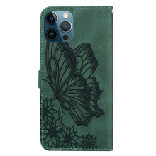 Load image into Gallery viewer, Butterfly Leather Flip Cover For iPhone 14  X XS XR 13 12 11 Pro Max 12 MINI Phone Wallet Case PU Leather Wallet Case Butterfly Flower Pattern Design Magnetic Flip Case Shockproof Protective Cover
