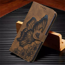Load image into Gallery viewer, Butterfly Leather Flip Cover For Xiaomi Mi11 Redmi Note 9T 9 9A 9S 8 Pro 8A POCO X3 NFC M3 F3 10 Pro Lite Phone Wallet Book Case Retro Leather Flip Magnetic Mobile Phone Case

