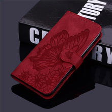 Load image into Gallery viewer, Butterfly Leather Flip Cover For Xiaomi Mi11 Redmi Note 9T 9 9A 9S 8 Pro 8A POCO X3 NFC M3 F3 10 Pro Lite Phone Wallet Book Case Retro Leather Flip Magnetic Mobile Phone Case
