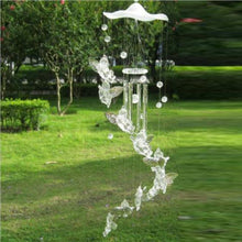 将图片加载到图库查看器，Butterfly Wind Chimes Outdoor Metal Wind Chimes Yard Garden Bell Wind Chime Window Bells Wall Hanging Decorations Home Decor Wooden Wind Romantic Wind Chime For Patio Garden Outside Indoor Balcony Window
