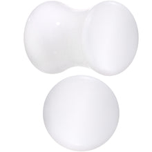 Load image into Gallery viewer, White UV Acrylic Saddle Plug Set 4mm to 25mm
