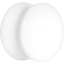 Load image into Gallery viewer, 5/8 White Acrylic Saddle Plug Set of 2
