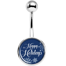 将图片加载到图库查看器，Happy Holidays Snowflake Belly Ring
