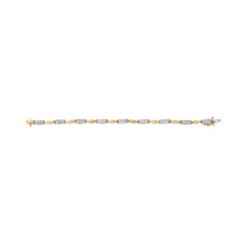 Load image into Gallery viewer, 10K Yellow Gold 1.00 Cttw Round-Cut Diamond Spiral Link 7" Bracelet (H-I Color, I2-I3 Clarity)
