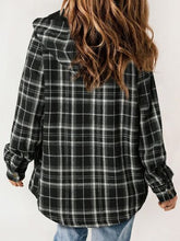 Load image into Gallery viewer, Plaid Snap Down Plush Hooded Jacket Soft &amp; Warm Women Outerwear Cozy And Comfortable Jacket
