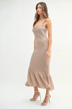 将图片加载到图库查看器，Ruffled Hem Sleeveless Crochet Knit Midi Dress For Women – Crochet Knit Dress, Ruffled Hem Dress, Sleeveless Midi Dress, Summer Dress, Elegant Knit Dress
