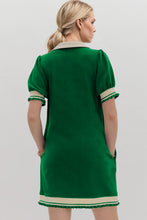 Load image into Gallery viewer, Trendy Contrast Short Sleeve Mini Dress Soft &amp; Comfortable Casual Dress for Women
