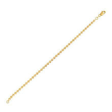 Load image into Gallery viewer, Moon Cut Bead Chain Bracelet in 14k Yellow Gold  (3.00 mm)
