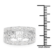 Load image into Gallery viewer, 0.31 Carat Genuine White Diamond .925 Sterling Silver Ring
