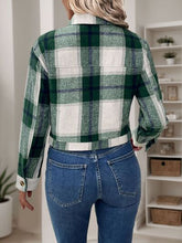 Load image into Gallery viewer, Dark Green Button-Up Jacket Trendy &amp; Chic Outerwear with Bow &amp; Pockets Cute Elegant Girls Jacket
