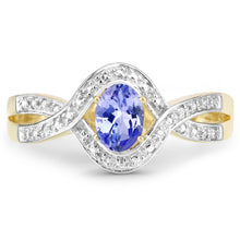 Load image into Gallery viewer, 0.75 Carat Genuine Tanzanite .925 Sterling Silver Ring
