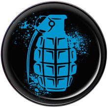 Load image into Gallery viewer, Blue Grenade Black Barbell Tongue Ring
