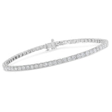 Load image into Gallery viewer, IGI Certified 5.0 Cttw Cut Diamond 14K White Gold Classic 7â€ Tennis Bracelet (H-I Color, I1-I2 Clarity)

