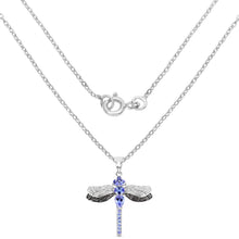 Load image into Gallery viewer, 1.93 Carat Genuine Tanzanite and White Topaz .925 Sterling Silver Pendant
