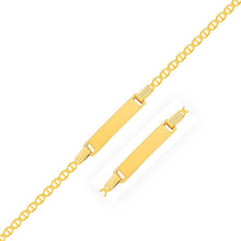 Load image into Gallery viewer, 14k Yellow Gold Mariner Style Link Children's ID Bracelet
