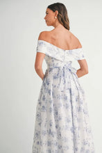 Load image into Gallery viewer, Floral Printed Off Shoulder Maxi Dress – Chic Off Shoulder Maxi Dress, Vibrant Floral Print, Beach Vacation Dress, Casual Summer Maxi Dress
