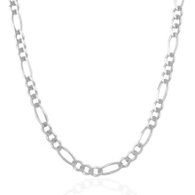 将图片加载到图库查看器，6.0mm 14k White Gold Solid Figaro Chain
