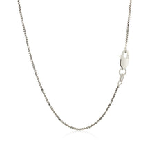 Load image into Gallery viewer, Sterling Silver Rhodium Plated Box Chain 1.1mm
