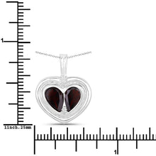 Load image into Gallery viewer, 2.66 Carat Genuine Garnet and White Topaz .925 Sterling Silver Pendant
