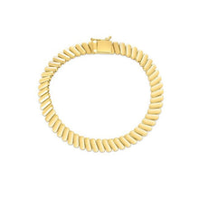 Load image into Gallery viewer, 14k Yellow Gold Rib Link Bracelet (7.00 mm)
