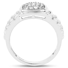 Load image into Gallery viewer, 0.25 Carat Genuine White Diamond .925 Sterling Silver Ring
