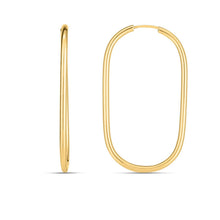 Load image into Gallery viewer, 14k Yellow Gold Endless Large Paperclip Hoop Earrings
