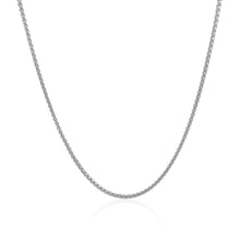 Load image into Gallery viewer, 14k White Gold Round Wheat Chain 1.2mm
