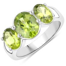 Load image into Gallery viewer, 3.36 Carat Genuine Peridot .925 Sterling Silver Ring
