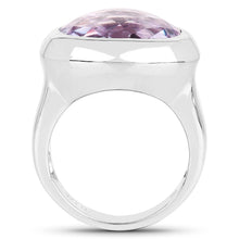 Load image into Gallery viewer, 8.00 Carat Genuine Pink Amethyst .925 Sterling Silver Ring
