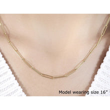 将图片加载到图库查看器，14k Yellow Gold Wire Paperclip Chain (2.7mm)
