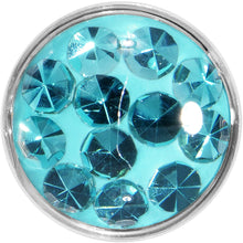 Load image into Gallery viewer, 8G Zircon Blue Ferido Crystal Steel Screw Fit Plug Set
