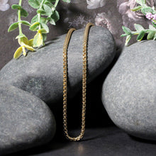 将图片加载到图库查看器，14k Yellow Gold Solid Round Box Chain 2.5 mm
