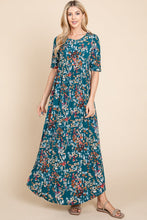 Load image into Gallery viewer, Printed Shirred Maxi Dress For Women – Flattering Shirred Maxi Dress, Comfortable Printed Maxi Dress, Chic Floral Dress, Stylish Shirred Dress, Elegant Maxi Dress, Versatile Printed Dress, Comfortable Fashion
