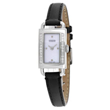 将图片加载到图库查看器，Coach Women's Black Leather Mother of Pearl
