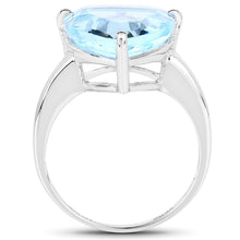 Load image into Gallery viewer, 9.00 Carat Genuine Blue Topaz .925 Sterling Silver Ring
