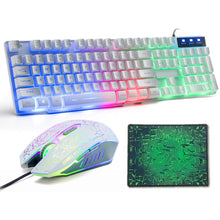Load image into Gallery viewer, T6 Gaming Keyboard &amp; Mouse Set  Rainbow Backlight  Platinum
