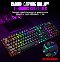 将图片加载到图库查看器，TF200 Gaming Keyboard &amp; Mouse Combo Illuminated USB Wired 104‑Key
