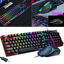 将图片加载到图库查看器，TF200 Gaming Keyboard &amp; Mouse Combo Illuminated USB Wired 104‑Key
