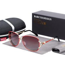 Load image into Gallery viewer, Elegant Women Gradient Luxury Polarized Sunglasses Luxury Round Eyewear With Metal High Quality Frame  lunette de soile
