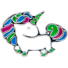 Load image into Gallery viewer, 16G 1/4 Rad Rainbow Unicorn Cartilage Tragus Earring
