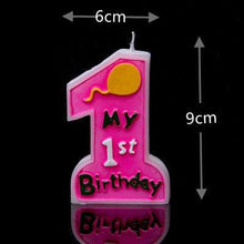 Load image into Gallery viewer, Cake Topper Baby Bathing Oversized Number 1 Year Old Baby Birthday Candle Birthday Candle Cute Cake Candle Decoration Number Children Happy Birthday Candle Insert Creative Party Dessert Table Candle

