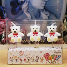 Load image into Gallery viewer, Cake Topper Bear Candles Cartoon Smiley Face Birthday Insert Creative  Party Cake Handmade Smiley Daisy Flower Cake Toppers For Birthday Party
