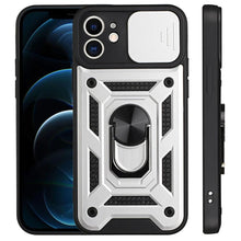 Load image into Gallery viewer, Camera Protection Shockproof Armor Case For iPhone 12 13 14 Pro Max Cover Men Cool  Woman Camera Cover And Stand Sliding Lens Protection Rotating Ring Mount  Shock Resistant Shockproof Protective Bumper
