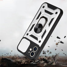 Load image into Gallery viewer, Camera Protection Shockproof Armor Case For iPhone 12 13 14 Pro Max Cover Men Cool  Woman Camera Cover And Stand Sliding Lens Protection Rotating Ring Mount  Shock Resistant Shockproof Protective Bumper
