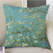 Load image into Gallery viewer, Canvas Throw Pillow Cover Famous Oil Painting Art Self Portrait Sunflower Starry Night Gallery Art Decoration Pillow Case Linen Cushion Cover Canvas Throw Pillow Cover Case for Couch Sofa Home Decoration Famous Picture Print 44x44cm
