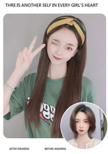 将图片加载到图库查看器，Cap With Hair Long Wavy Fake Hair Hat Wig Synthetic Hair Extensions Hat With Hair Natural Hairpiece Wigs For Black Women Cosplay Wigs For Women
