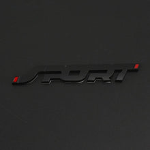 Load image into Gallery viewer, Car Accessories Sticker Styling Metal 3D Chrome Black Auto Car Metal Car SPORT Sticker,3D Premium Car Side Fender Rear Trunk Emblem Logo Badge Decals Compatible Trunk Racing Sport Word Letter Logo Emblem Badge Decal Sticker
