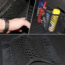 将图片加载到图库查看器，Car Back Rear Mesh Trunk Seat Elastic String Net Magic Sticker Universal Storage Bag
